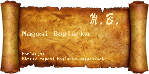 Magosi Boglárka névjegykártya
